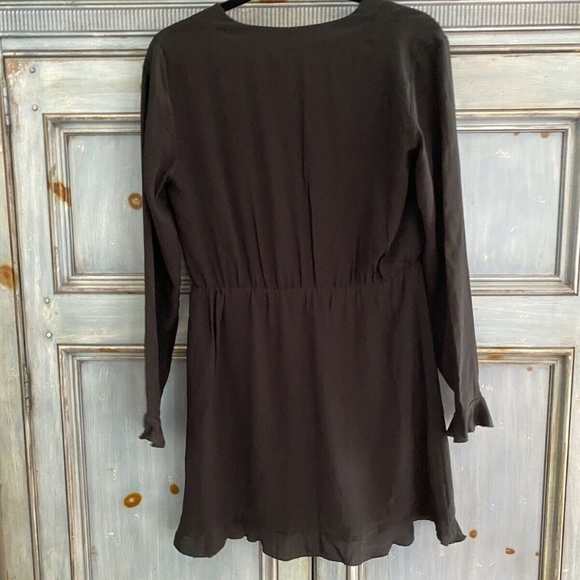 Anine Bing little black silk mini dress size S/P - Picture 7 of 9